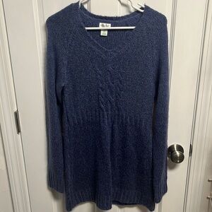 MOTHERHOOD vneck blue sweater size medium .